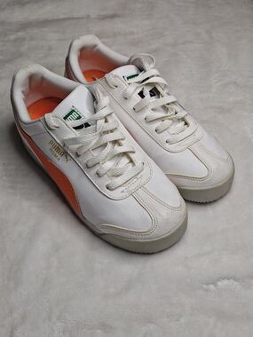 Puma Roma White & Orange Sneakers